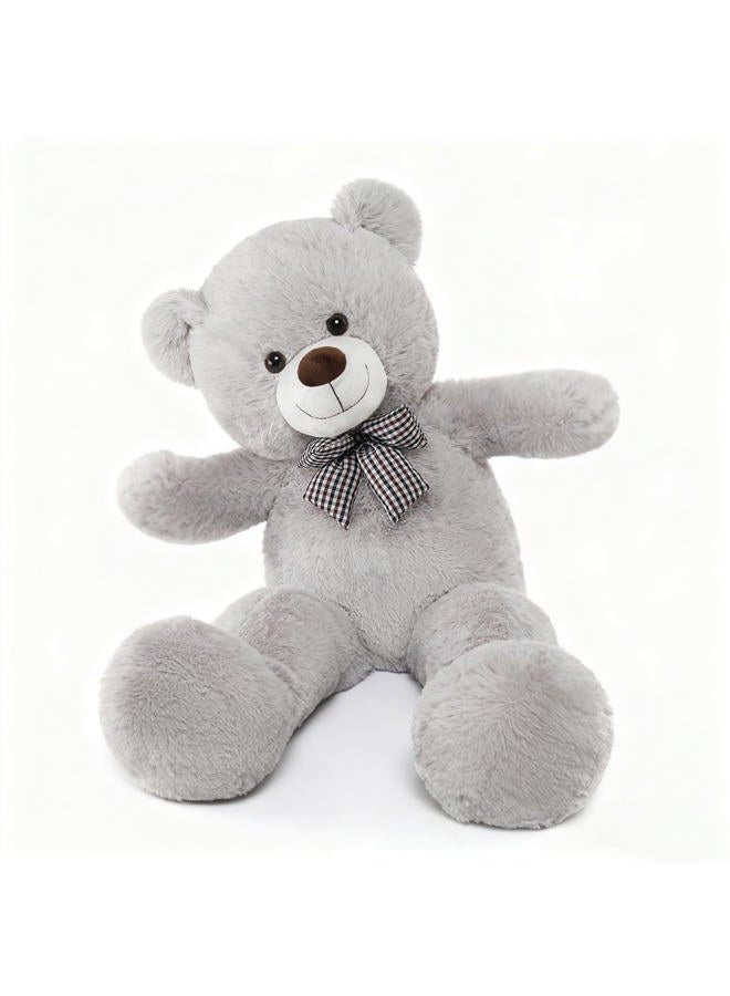 MorisMos Giant Teddy Bear 4 Feet, 47inch Big Stuffed Animal Large Teddy Bear Plush, Classic Girlfriend Boyfriend Birthday Gift, Gray - Image 1