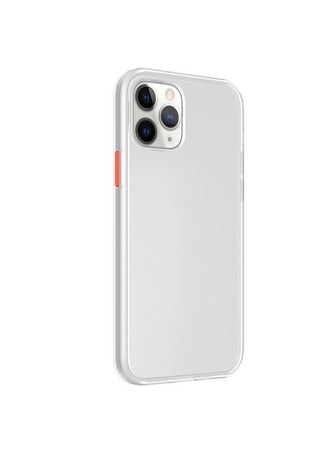 Zaboon Case For iPhone 12 / 12 Pro Skin Feel Frosted PC + TPU Shockproof Case with Color Button - Image 1