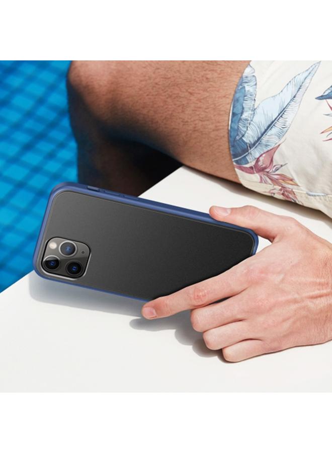 Zaboon Case For iPhone 12 / 12 Pro Skin Feel Frosted PC + TPU Shockproof Case with Color Button - Image 4