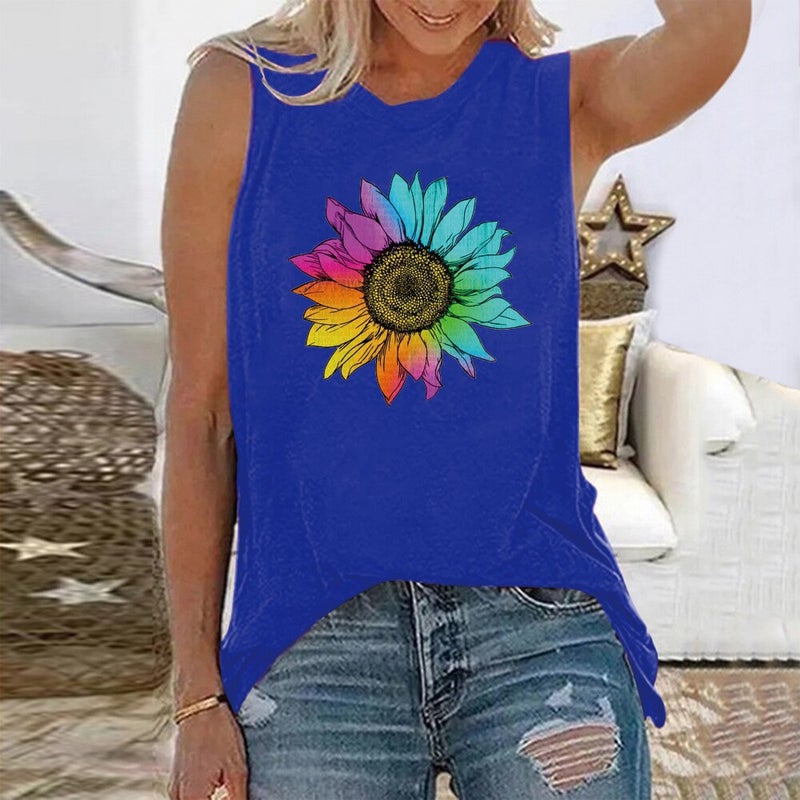 Sunflower T-Shirt Women'S Spot Sunflower Short-Sleeved Women'S Top 2022 New Style Top Short-Sleeved T-Shirt Women'S Summer - Image 3