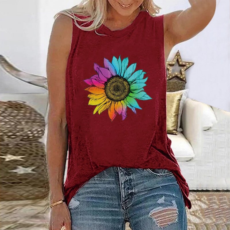 Sunflower T-Shirt Women'S Spot Sunflower Short-Sleeved Women'S Top 2022 New Style Top Short-Sleeved T-Shirt Women'S Summer - Image 4