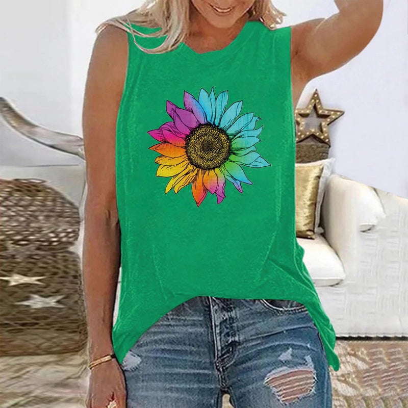 Sunflower T-Shirt Women'S Spot Sunflower Short-Sleeved Women'S Top 2022 New Style Top Short-Sleeved T-Shirt Women'S Summer - Image 5