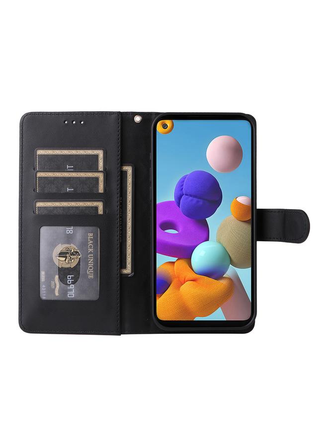 S-TOP Case For Samsung Galaxy A21s Diamond Lattice Leather Flip Phone Case - Image 4