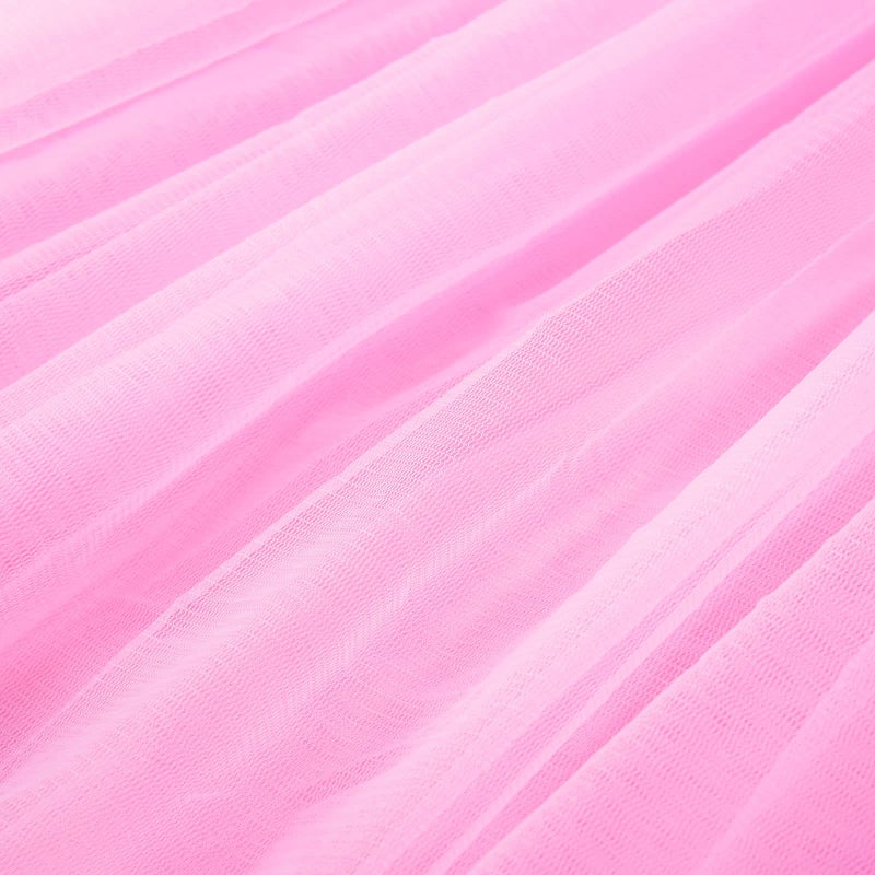 Uhnice Sequin Sleeveless Tulle Mesh Flower Girl Party Dress (7, Pink) - Image 2
