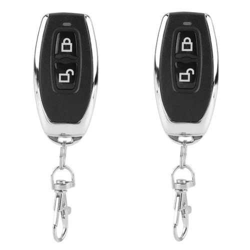 ROBOWAY 433MHz Remote Lock-Unlock Model Relay 433Mhz RF Learning Remote Control Switch Transmitter Two Buttons RF Wireless Learning Code Remote Control Transmitter (RW-RF019, 2 Remote) - Image 1