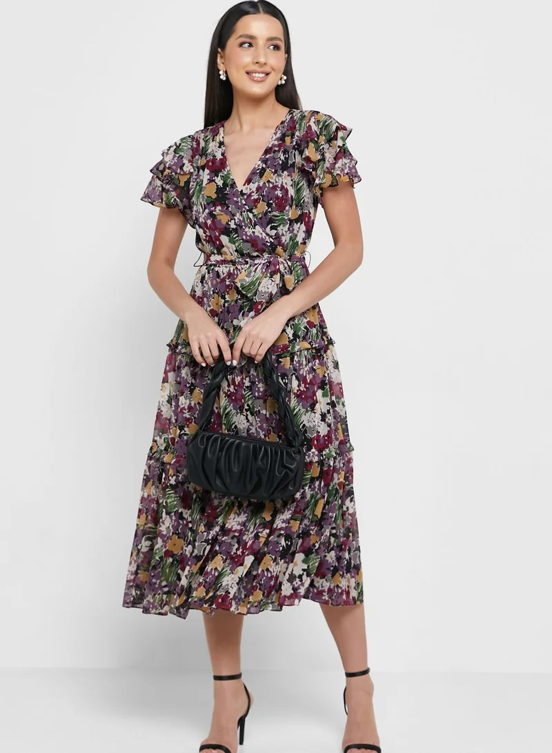 Lauren Ralph Lauren Ruffle Printed Dress