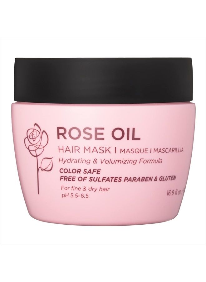 L LUSETA Luseta Rose Oil Hair Mask Moisturing & Hydrating Masque 16.9 Oz Deep Nourishment for Fine and Dry Hair, Sulfate and Paraben Free - Image 1