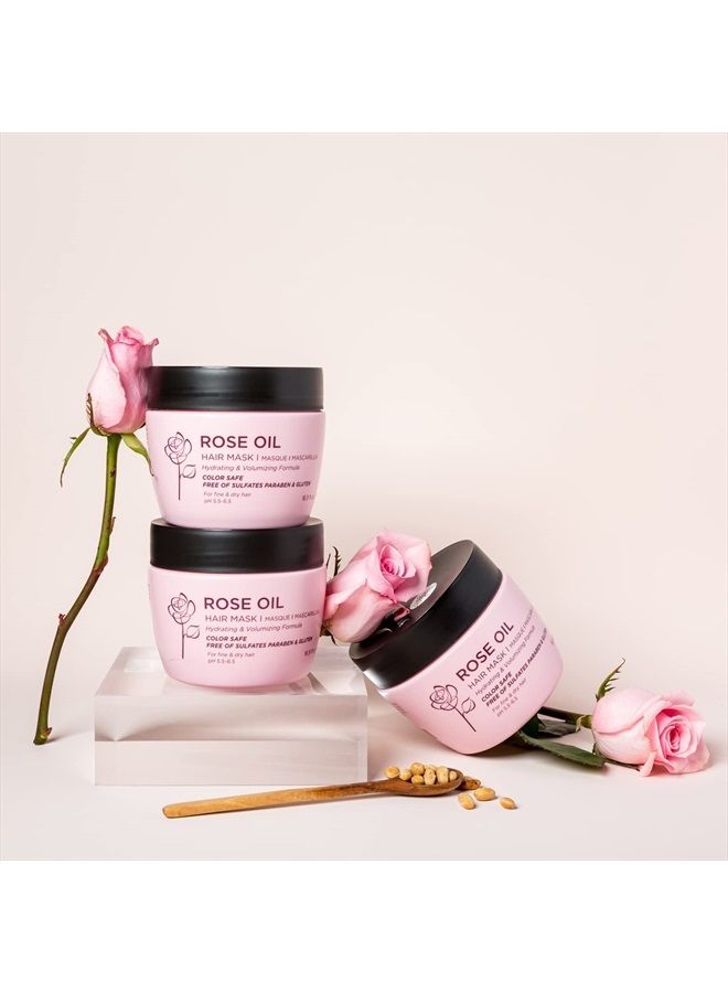 L LUSETA Luseta Rose Oil Hair Mask Moisturing & Hydrating Masque 16.9 Oz Deep Nourishment for Fine and Dry Hair, Sulfate and Paraben Free - Image 4