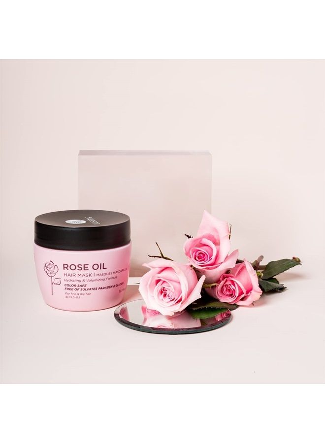 L LUSETA Luseta Rose Oil Hair Mask Moisturing & Hydrating Masque 16.9 Oz Deep Nourishment for Fine and Dry Hair, Sulfate and Paraben Free - Image 2