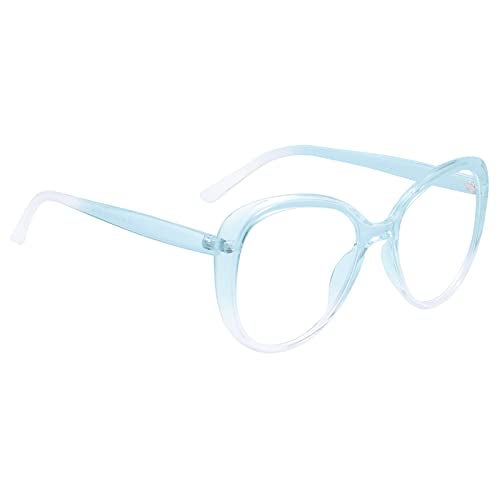 Peter Jones Transparent Cateye Oversized Large Blue Light Blocking Computer/Gaming Glasses for Women/Girls (20389T2) - Image 2