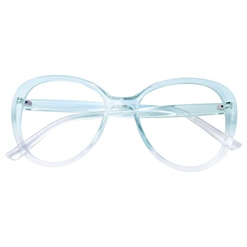 Peter Jones Transparent Cateye Oversized Large Blue Light Blocking Computer/Gaming Glasses for Women/Girls (20389T2) - Image 1
