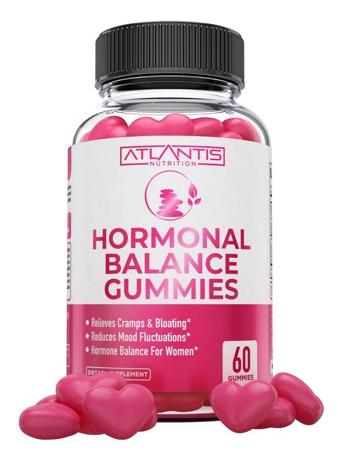 Atlantis Nutrition Atlantis Nutrition Hormonal Balance for Women & PMS Relief Gummies - Alleviates Cramps, Bloating, Mood Swings, Hot Flashes & Night Sweats - Cranberry, Dong Quai & Chasteberry Menstrual Cramp Relief  - Image 1