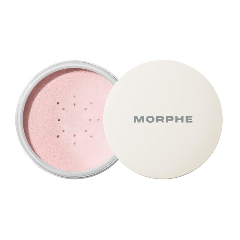Morphe Jumbo Bake & Set Setting Powder - Lightweight, Talc-Free Finishing Powder for Face Makeup with a Soft, Natural Finish - Minimizes Shine for Up to 24HR - Brightening Pink (0.62 oz) - Image 1
