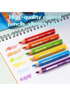 Deli Deli EC134-12 Color kid Colored Pencils - Triangular Barrel (Assorted Colors)  - Image 2