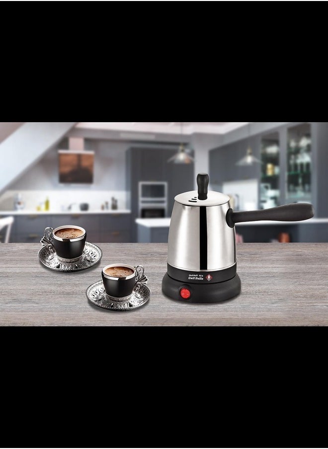 Gulf Dalla Electric Turkish Coffee Maker 300mL 800W GA-C96836 Silver  - Image 3