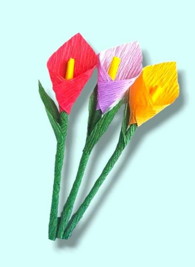 CREATIVE PENCIL Wrinkled Crepe Paper Roll for DIY Flower Making and Wrapping, Perfect for Art and Craft Projects with Multicolored Options (24cm x 200cm, Pack of 5) - Image 3