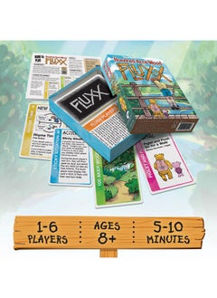 لوني لابس لعبة بطاقات Looney Labs Hundred Acre Woods Fluxx، ممتعة ومناسبة للعائلة، تتميز بأسلوب لعب متغير باستمرار، وتتضمن لعبة Winnie The Pooh وأصدقائه - جولات سريعة من 10 إلى 30 دقيقة، مناسبة للأعمار من 8 سنوات فما فوق  - Image 2