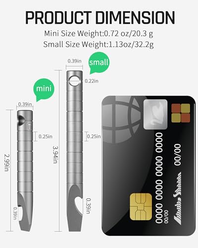 TISUR Keychain Pry Bar, Titanium Mini EDC Prybar Multitool with Bottle Opener, Pocket Small Keychain Tools for Every Day Carry(Gray-Mini) - Image 2