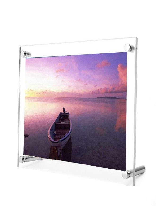 بي&إن إن إطار صور أكريليك من B&NN مقاس 8x10 بتصميم عائم، إطار صور شفاف بسماكة 3 مم + 3 مم، عرض بدون إطار على سطح المكتب، قائم بذاته (8 × 10) - Image 5