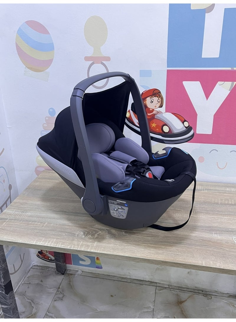 Apramo Group 0+ Infant Car Seat | Lightweight Carrier for Newborns 0-13kg | Sun Canopy & Ergonomic Handle | Secure 3-Point Harness - Image 4