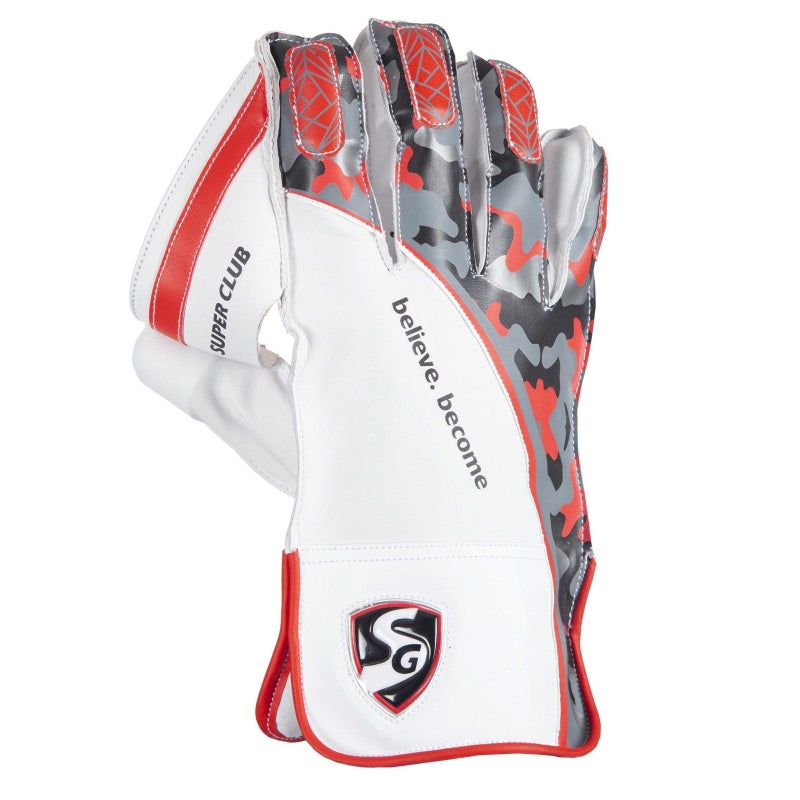 SG Super Club Wicket Keeping Gloves (Multi-Color) W.K. Gloves - Youth Size - Image 3