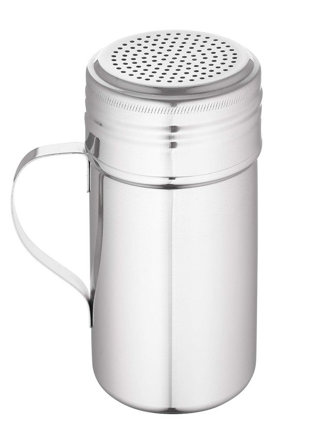 EcoQuality [1 PACK] Stainless Steel Versatile Dredge Shaker Set with Handles 10 Ounce - Salt, Pepper, Sugar, Condiments, Oregano, Spices Shaker for Restaurants, Baking, Cooking (10oz) - Image 1