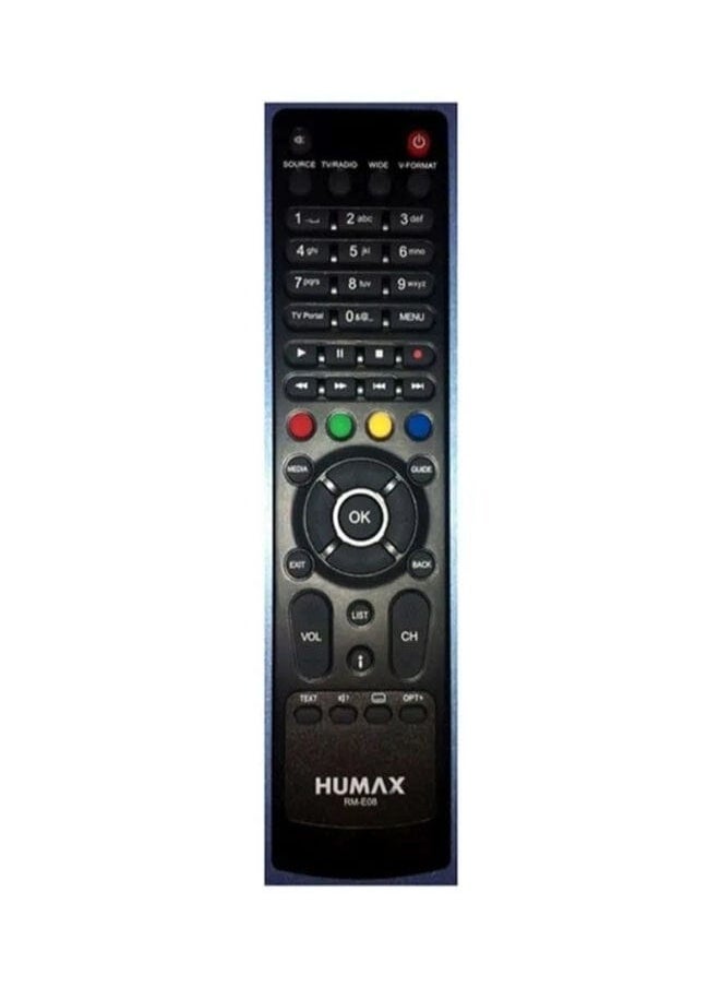 Humax Vcr Remote Control Black Red Green 
