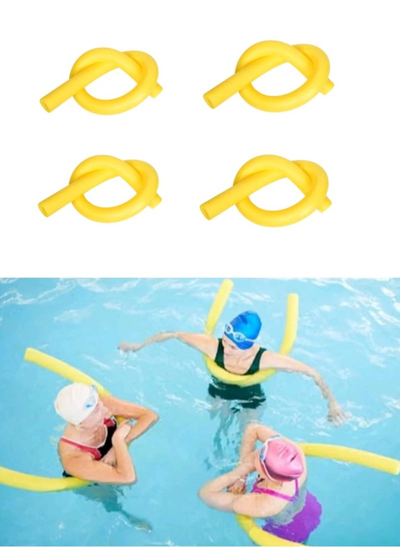 ISHWAZ Highly Buoyant Swimming  Stick For Adults And Kids - 4 Swimming Pool Noodles Of YellowColor  - Image 1