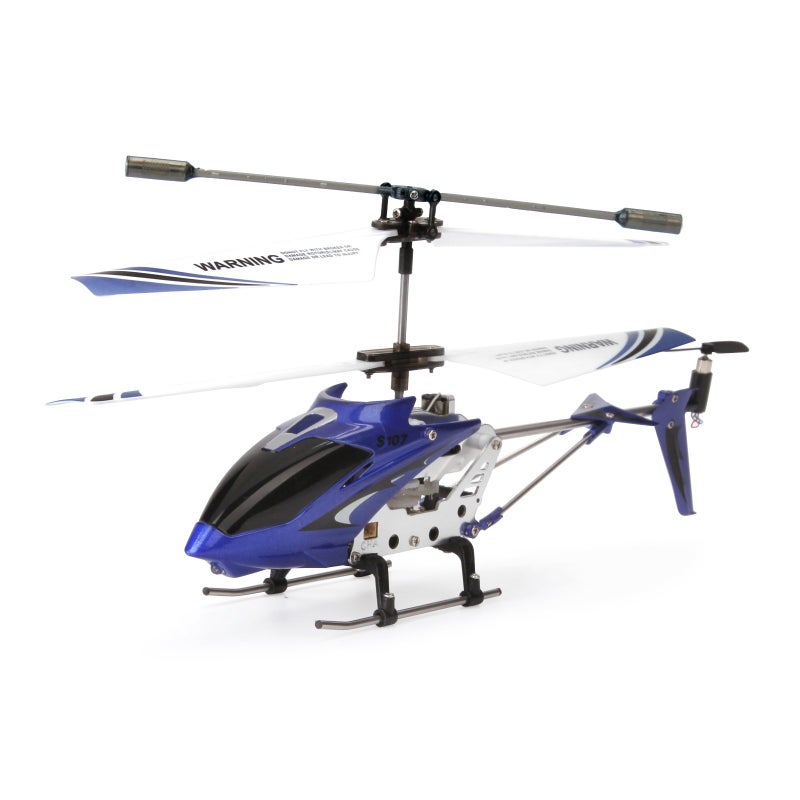 SYMA S107G 3 Channel RC Helicopter with Gyro, Blue - Image 1