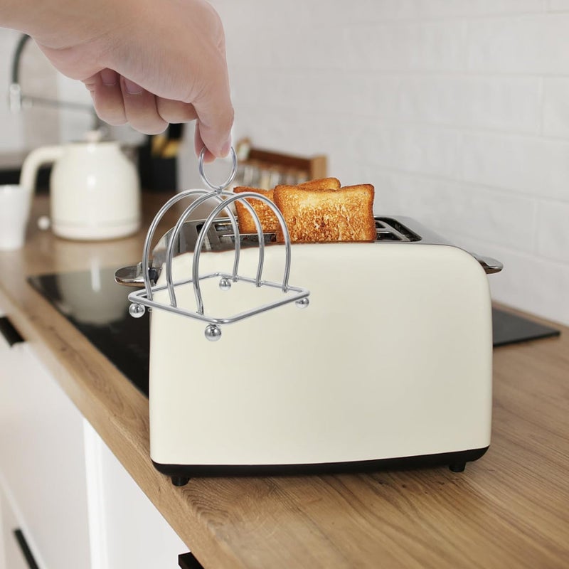 Cabilock Stainless Steel Toast Rack Vertical Bread Loaf Slices Holder Stand Table Serving Metal Slice Bread Rack Desktop Toast Stand Kitchen Gadget - Image 5