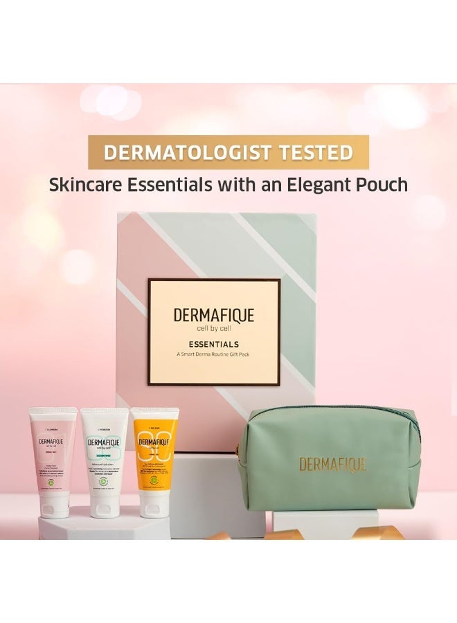 Dermafique Gift Essentials- A Smart Skincare Routine Gift Set of 3, Sunscreen, Face Wash, Face Cream, Gifts for Women & Men, Dermatologist Tested, Gift Item, Best Birthday, Anniversary Gift by ITC - Image 3