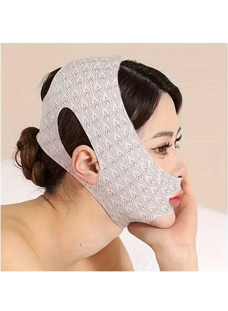 2 Piece Chin Strap for Sleeping, Reusable Double Chin Reducer Eliminator for Women, V Line Lifting Mask Face Slimming Strap, Breathable Jawline Exerciser Lifting & Firming Prevent Sagging. - Image 3