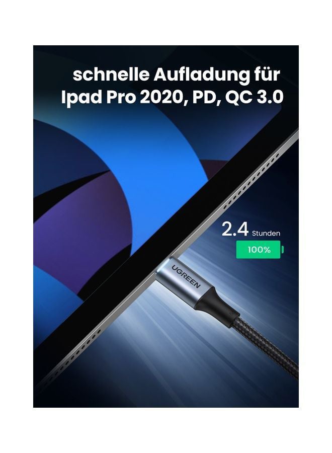 Ugreen USB C Cable 2M, Braided 100W Power Delivery PD Fast charge Cable USB C to USB C Compatible for iPad mini 6，MacBook Pro 2021 14" 16", MacBook Air, iPad Pro 12.9", Samsung S21+, Huawei P30 - Image 3