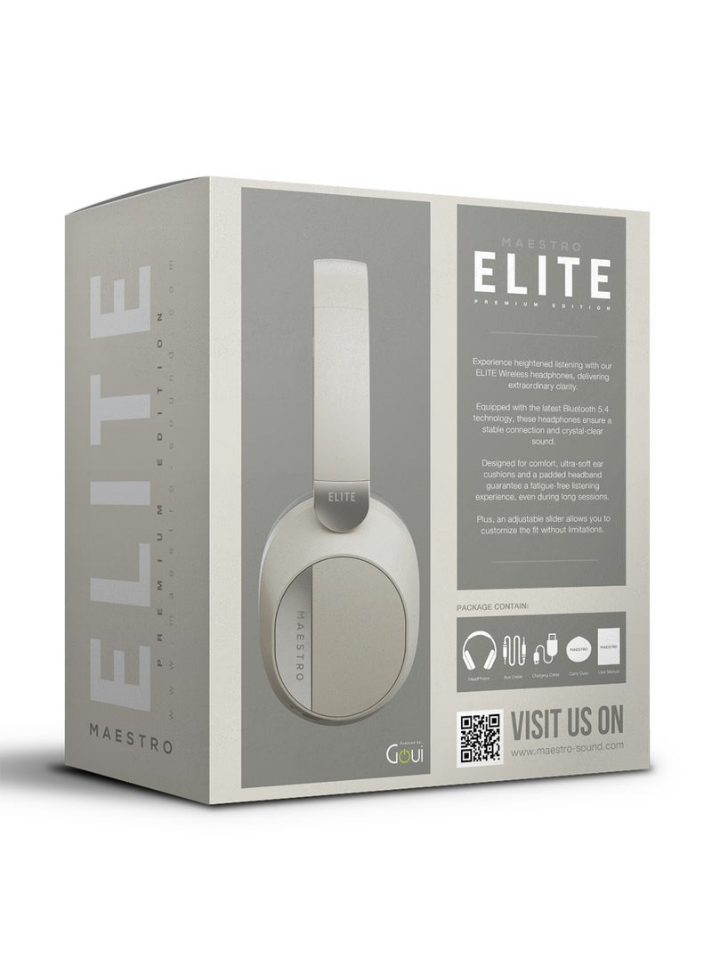 Maestro - Bluetooth Headphones with ANC - Cream (Elite) - Image 1