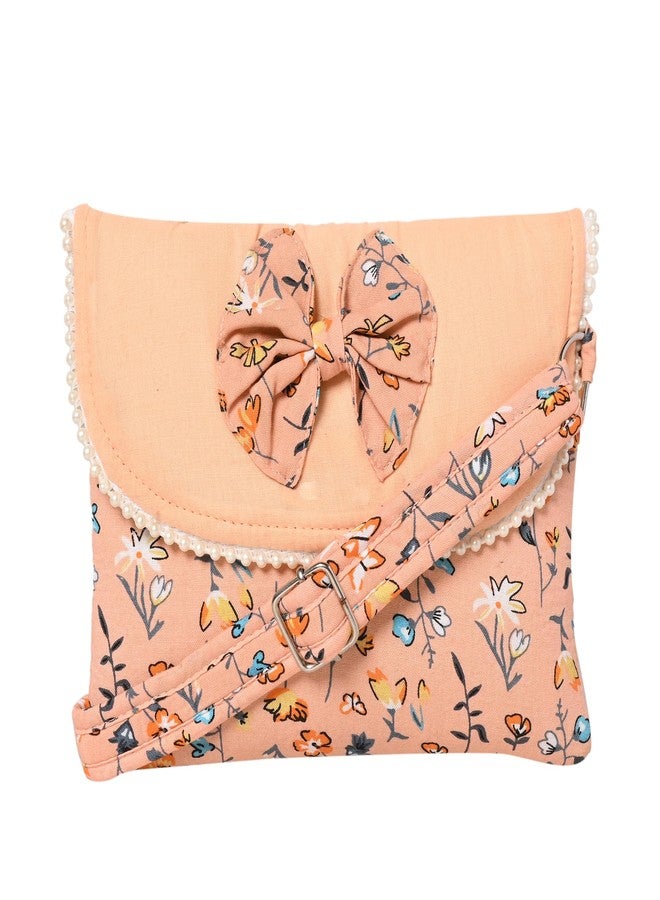 Coco Candy Women's Casual Lightweight Stylish Handbag | Floral Bow Peach Sling Bag for Women - Perfect for Daily Use - Image 1