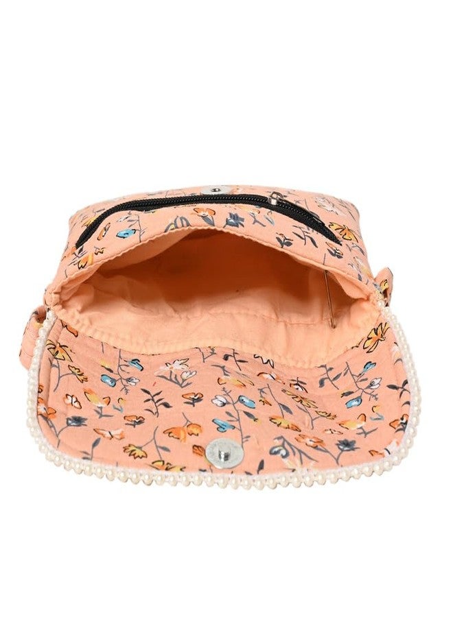 Coco Candy Women's Casual Lightweight Stylish Handbag | Floral Bow Peach Sling Bag for Women - Perfect for Daily Use - Image 4