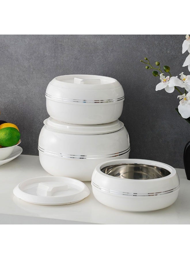 DANUBE HOME Palazio 3-Piece Jambo Casserole Set – 5500ml, 7500ml, 10000ml | Insulated Hot Pot Set for Food Storage & Serving | Durable, Stylish & Heat-Retaining Design  - Image 1