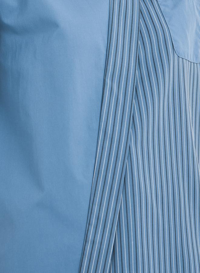 Styli Women Blue Striped Wrap Style Shirt - Image 2