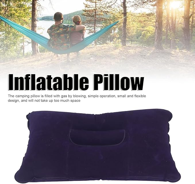 ATOOZED وسادة هوائية للسفر | وسائد سفر قابلة للنفخ للنوم في رحلة القطار، الطائرة، ملحقات التخييم المحمولة | وسادة هوائية للسفر تاكية | وسادة مضخة ناعمة عبوة من 1 - Image 5
