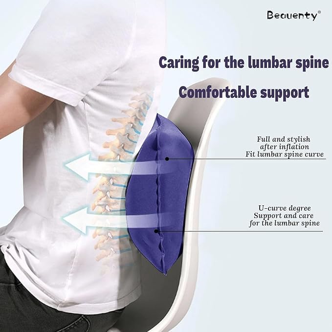 ATOOZED وسادة هوائية للسفر | وسائد سفر قابلة للنفخ للنوم في رحلة القطار، الطائرة، ملحقات التخييم المحمولة | وسادة هوائية للسفر تاكية | وسادة مضخة ناعمة عبوة من 1 - Image 4