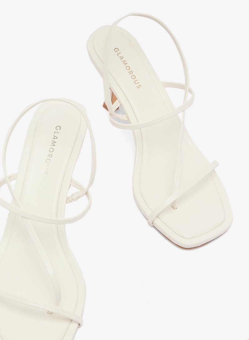 GLAMOROUS Ankle Strap Barely High Heel Sandals - Image 4