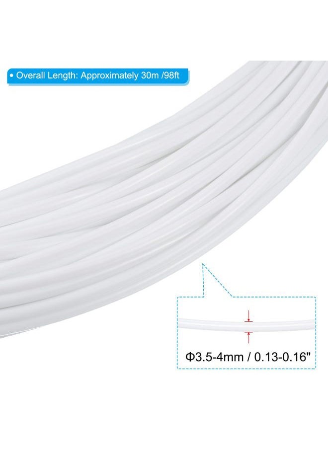 PATIKIL - Wicker Repair Kit, Round Synthetic Fix Kit Vinyl Plastic Rattan Replacement for Garden Furniture Rattan Chair Sofa Couch Basket 0.55 LB, White - Image 1
