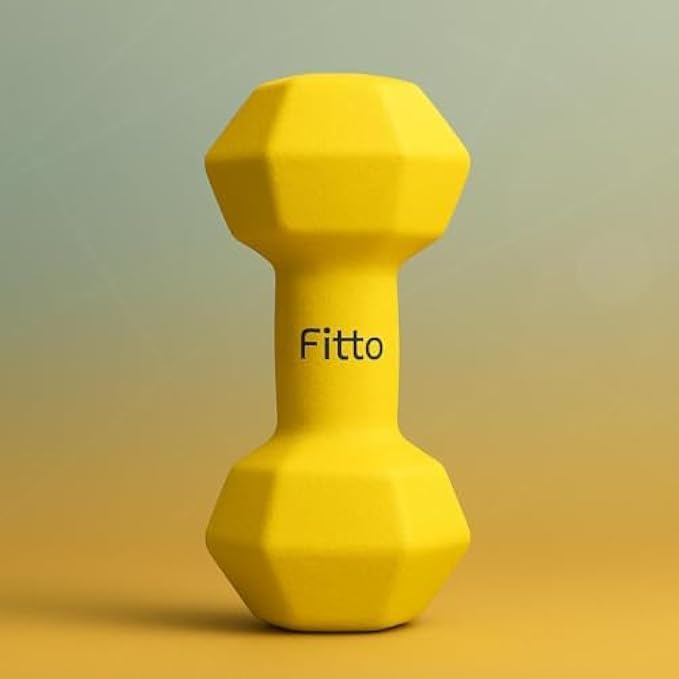 Fitto Pet Dumble Shaped Dog Chew & Fetch Toy Yellow 17.5 x 7 cm for Small & Medium Dogs Puppies - Image 1