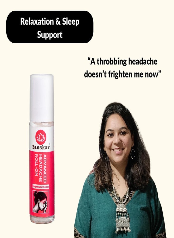 Zanskar Headache & Migraine Roll-on | Instant Relief from Stress, Eye Strain, Sinus & Cold | Magnesium + Lavender + Clove | Natural, Pocket-Friendly, Premium Packaging - 10 ml - Image 2