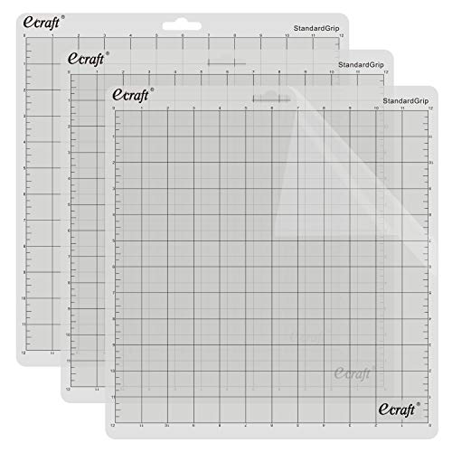 Ecraft StandardGrip Cutting Mat for Silhouette Cameo 5/4/3/2/1: 12X12inch Non-Slip Square Gridded Transparent Quilting Cut Mats Replacement Accessories for Silhouette Cameo. - Image 1