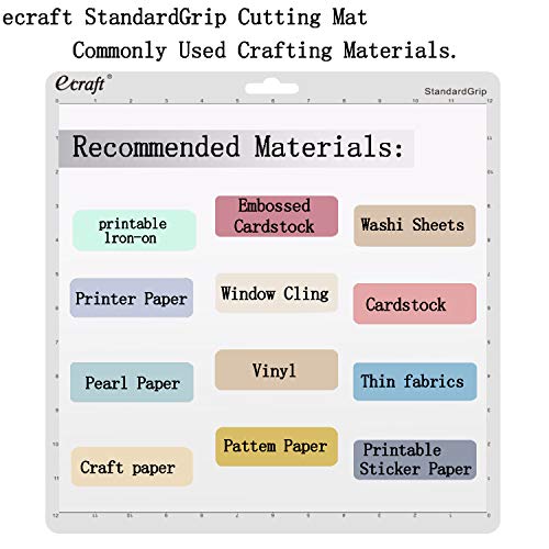 Ecraft StandardGrip Cutting Mat for Silhouette Cameo 5/4/3/2/1: 12X12inch Non-Slip Square Gridded Transparent Quilting Cut Mats Replacement Accessories for Silhouette Cameo. - Image 3