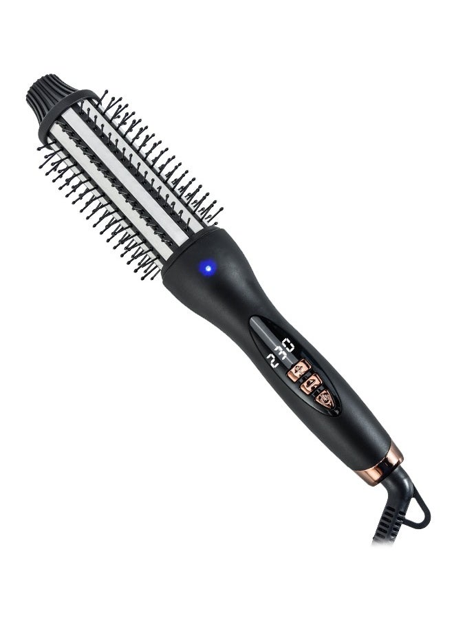 BESTIS - 2025 New Upgrade Thermal Brush 1.5 in Curling Brush, Hot Brush Ionic Heated Curling Iron, Dual Voltage Travel Straight Wand Brush, LCD Display 120°C to 230°C - Image 1