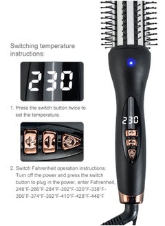BESTIS 2025 New Upgrade Thermal Brush 1.5 in Curling Brush, Hot Brush Ionic Heated Curling Iron, Dual Voltage Travel Straight Wand Brush, LCD Display 120°C to 230°C  - Image 2