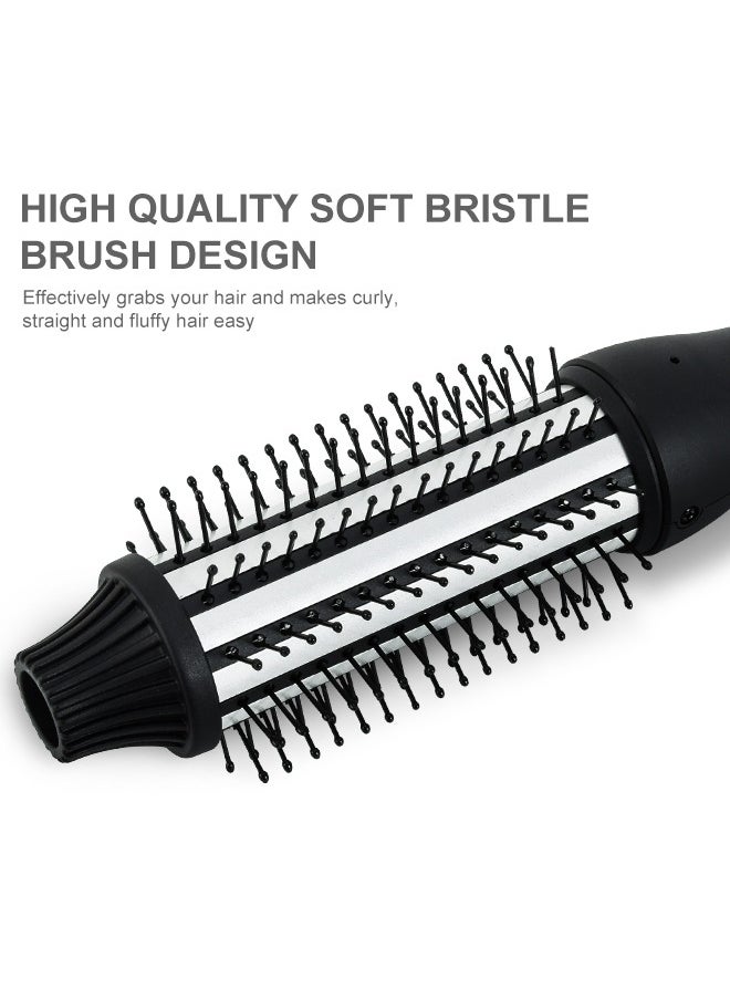 BESTIS - 2025 New Upgrade Thermal Brush 1.5 in Curling Brush, Hot Brush Ionic Heated Curling Iron, Dual Voltage Travel Straight Wand Brush, LCD Display 120°C to 230°C - Image 1