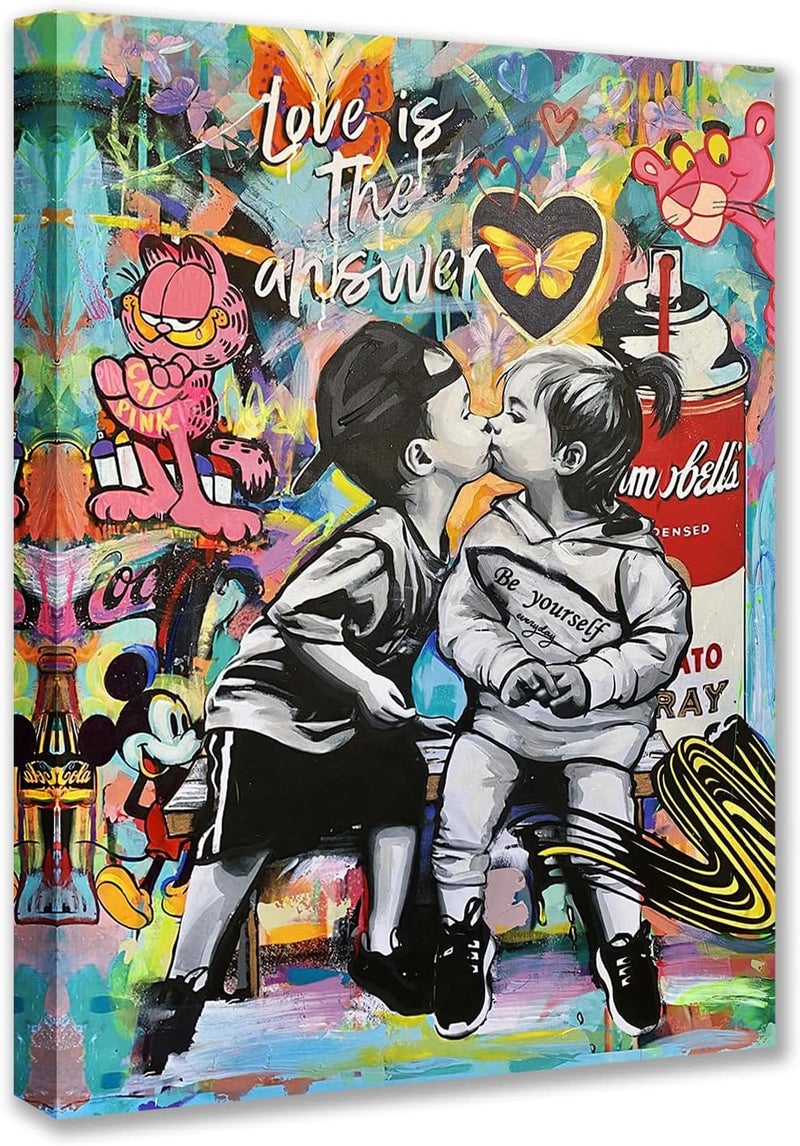 Tucocoo Banksy Street Art Canvas Wall Decor - Image 1